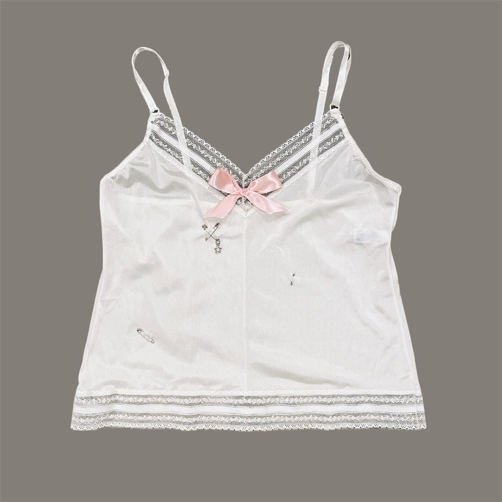 vintage white lace cami top